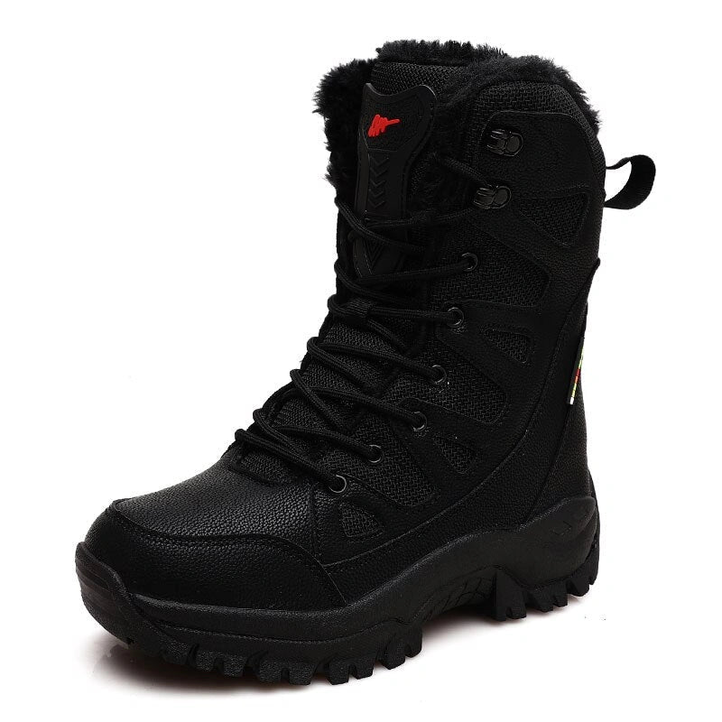 Bottes de trekking tactiques unisexe, imperméables, antidérapantes et robustes. Idéales pour l'extérieur et l'hiver.