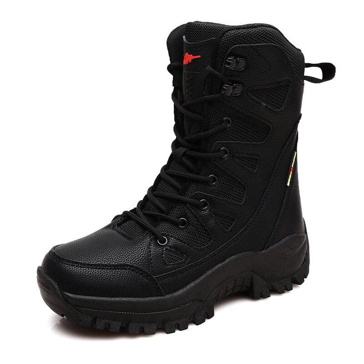 Bottes d'aventure tactiques unisexe, imperméables et antidérapantes. Prêtes pour le trekking et l'extérieur en hiver.