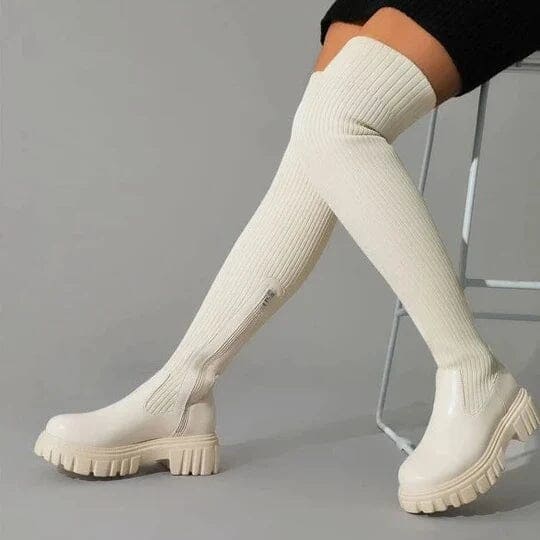 Bottes femme Skylar Stretch noires, au design élégant et confortable, idéales pour la mode féminine.