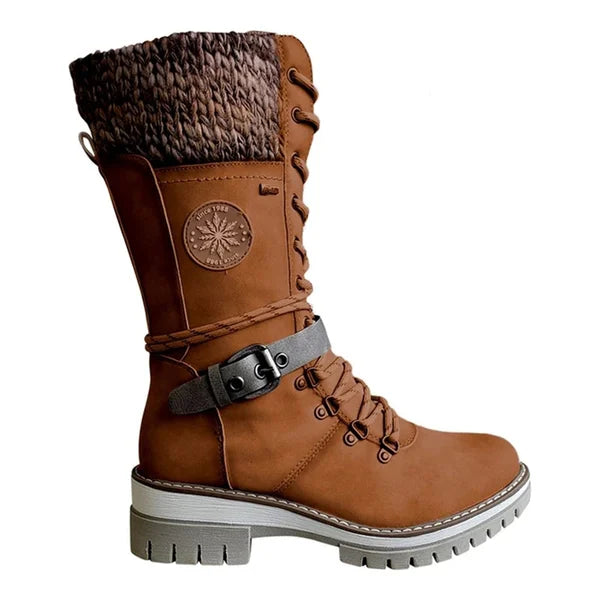 Bottes hautes femme Kylee avec fermeture éclair, élégantes et chaudes, parfaites pour la mode hivernale.