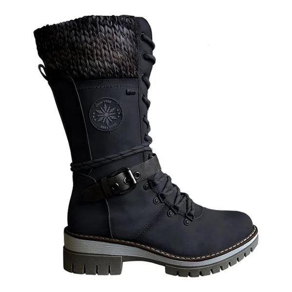 Bottes femme Kylee hautes, design hivernal chic et confortable avec fermeture éclair pour un enfilage facile.