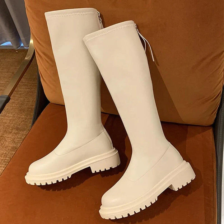 Bottes d'hiver femme, hautes et chaudes, offrant un style élégant et une protection imperméable.