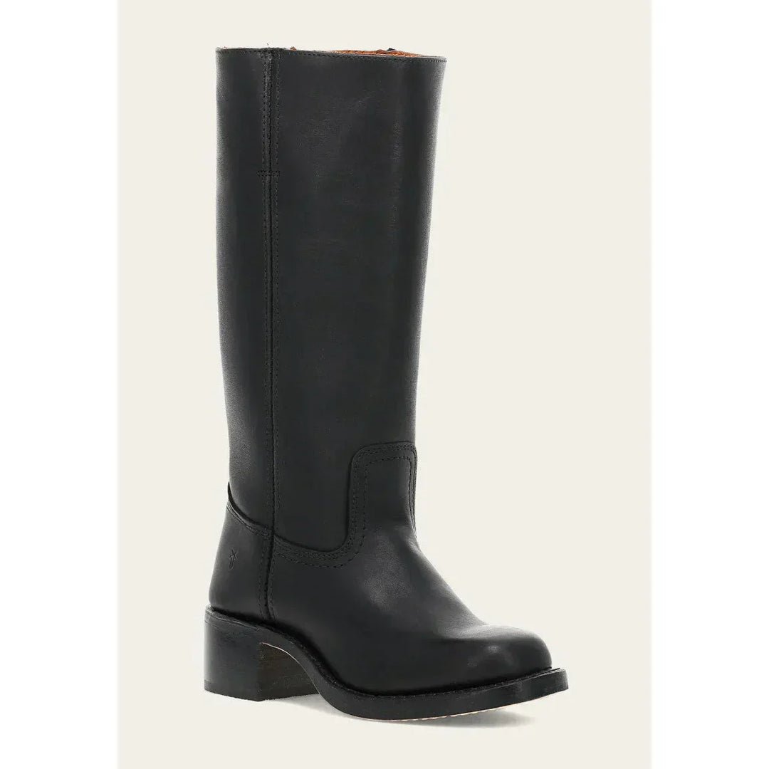 Bottes hautes femmes, talon bloc, bout carré. Design élégant et confortable.