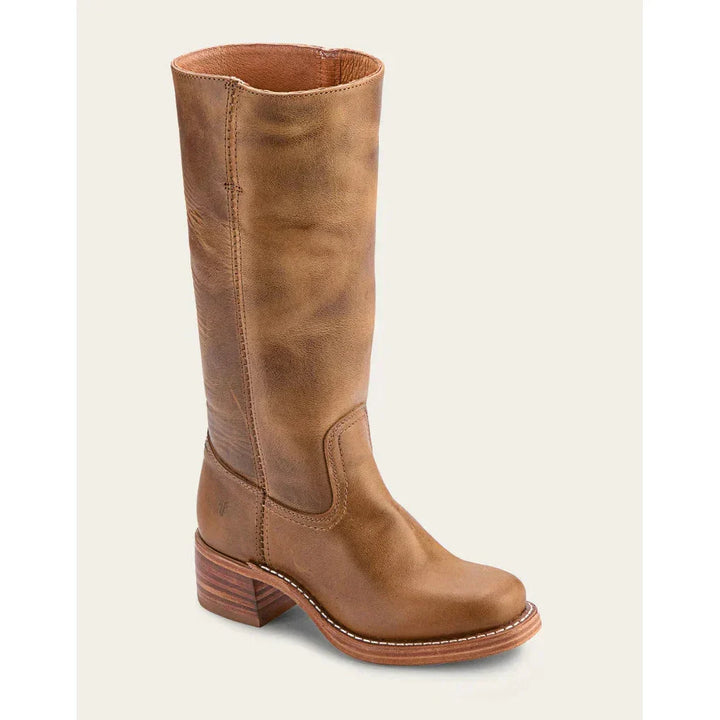 Bottes hautes femmes, talon bloc, bout carré. Design élégant et confortable.