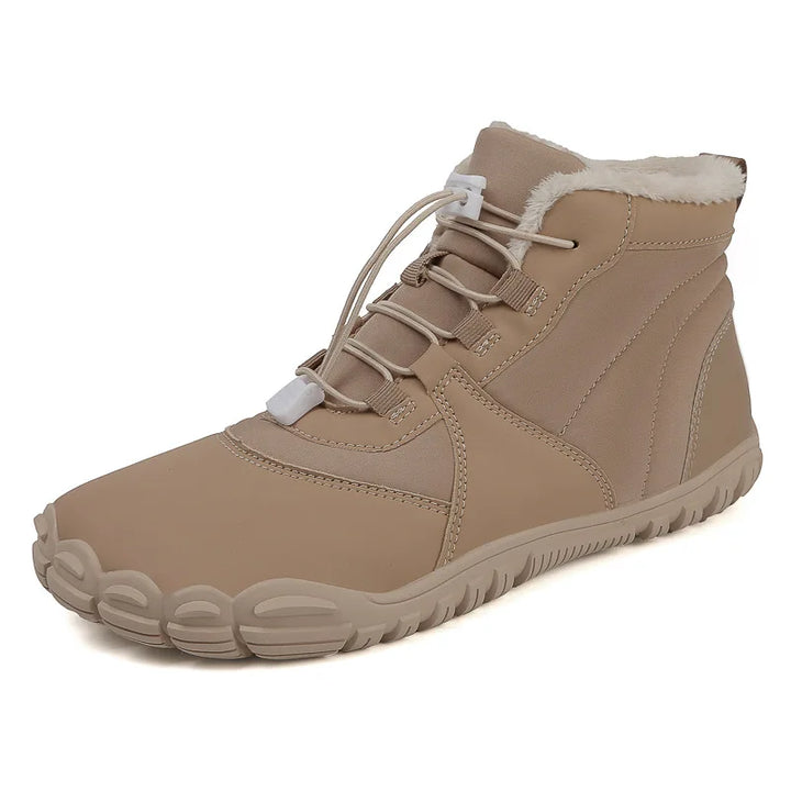 Bottes hiver chaudes pour hommes femmes, modèle pieds nus, confortables, idéales neige et froid.