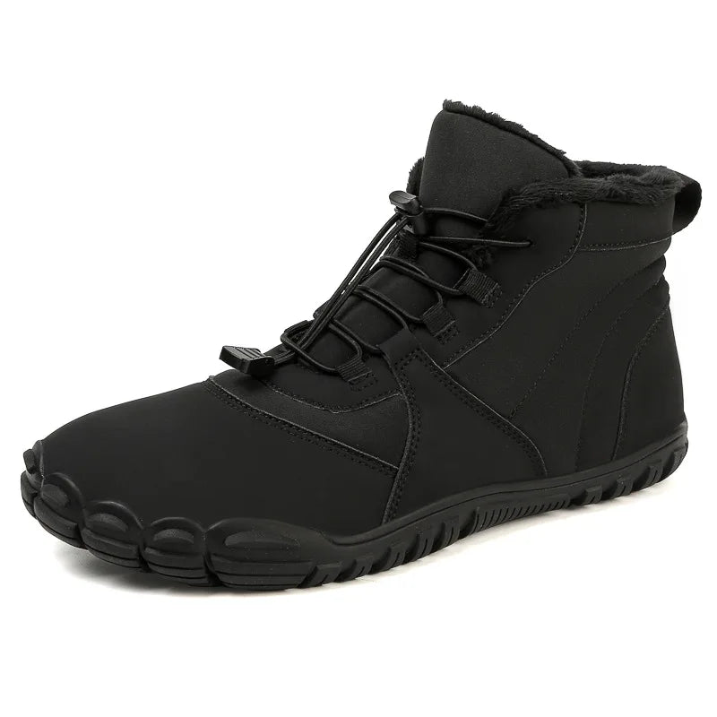 Bottes chaudes et imperméables pour pieds nus, doublure douce, antidérapantes, hiver, hommes et femmes.