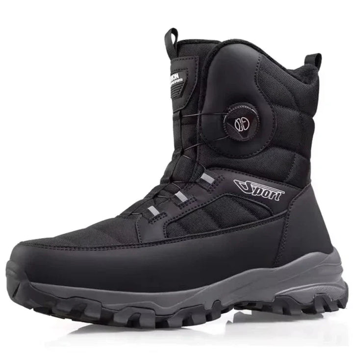 Bottes d'hiver homme résistantes, semelle antidérapante, chaudes et imperméables pour toute activité extérieure.