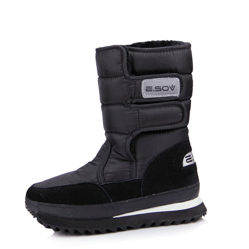 Bottes hiver imperméables rembourrées pour femmes, idéales neige et pluie, confortables et chaudes.