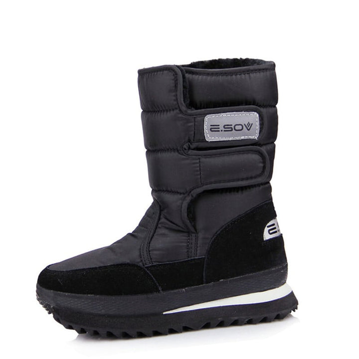 Bottes hiver imperméables rembourrées pour femmes, idéales neige et pluie, confortables et chaudes.