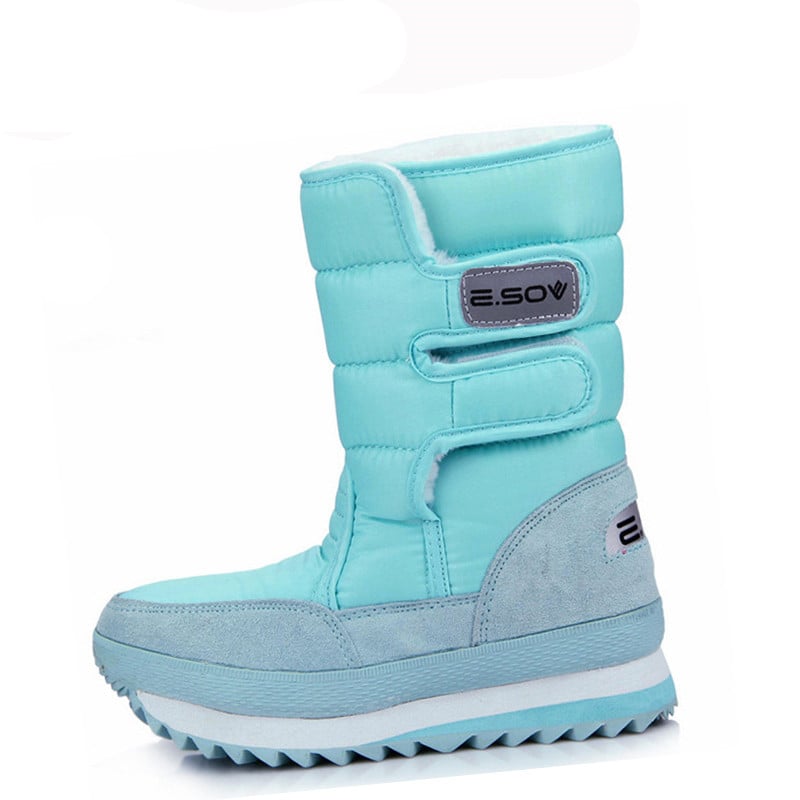 Chaussures femmes hiver, bottes imperméables chaudes, doublure rembourrée pour protection contre le froid.