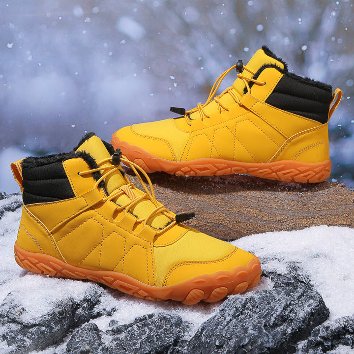 Bottes plein air pieds nus, antidérapantes, chaudes et imperméables pour toutes les conditions hivernales.