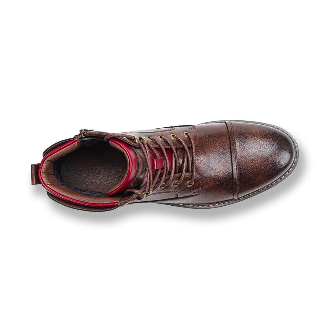 Bottes homme en cuir, style Oxford.  Design élégant et classique, pour un look raffiné.