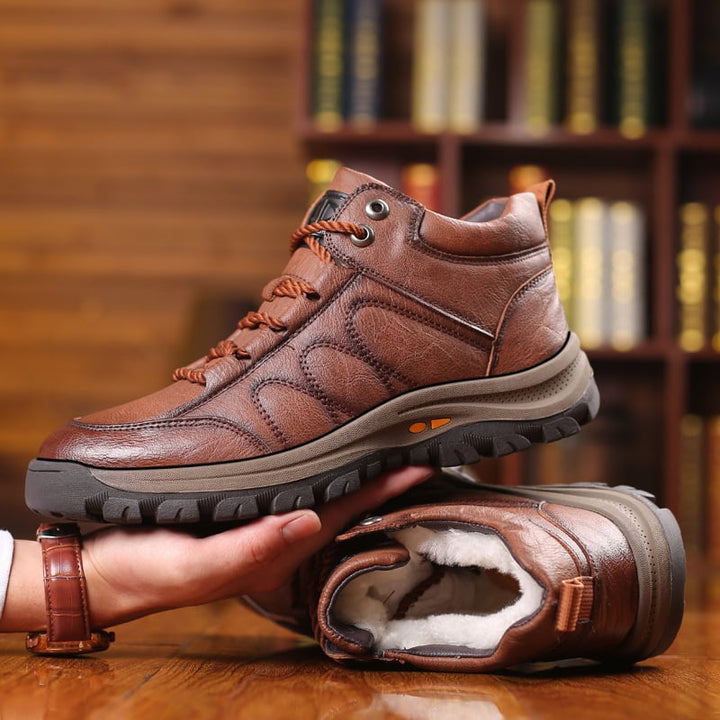 Bottes homme hiver, semelle antidérapante robuste. Chaudes et confortables pour automne/hiver, grande résistance.