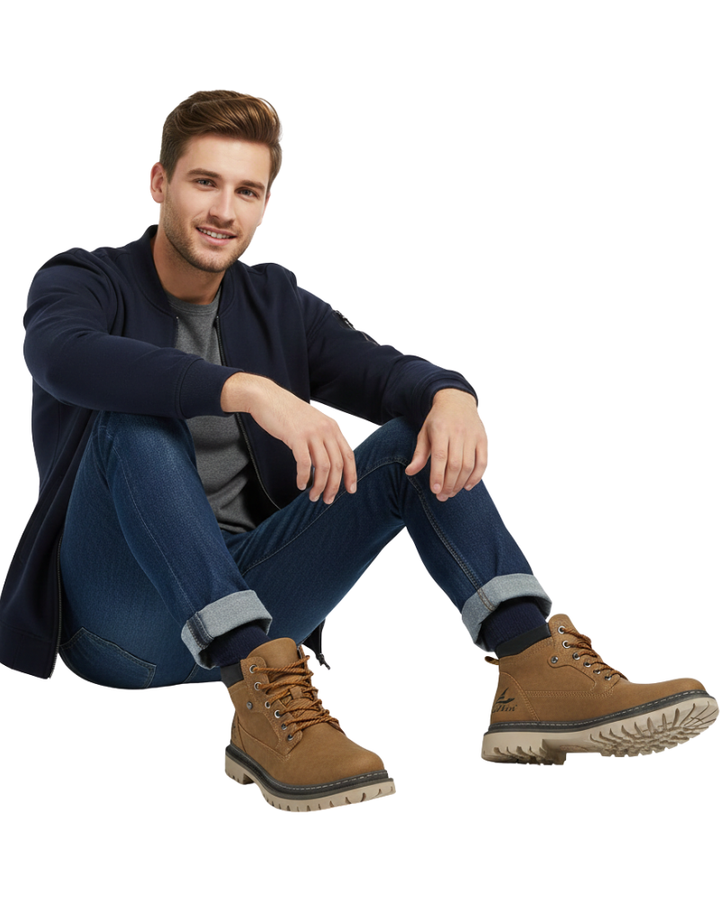 Chaussures bottines homme élégantes, confortables. Style classique intemporel avec semelle robuste et polyvalente.