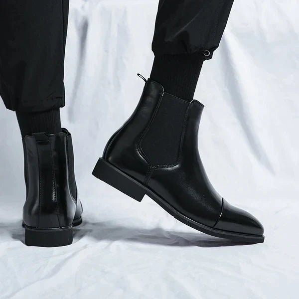 Bottines rouges, mode masculine, élégance et confort optimal pour chaque pas et chaque tenue.