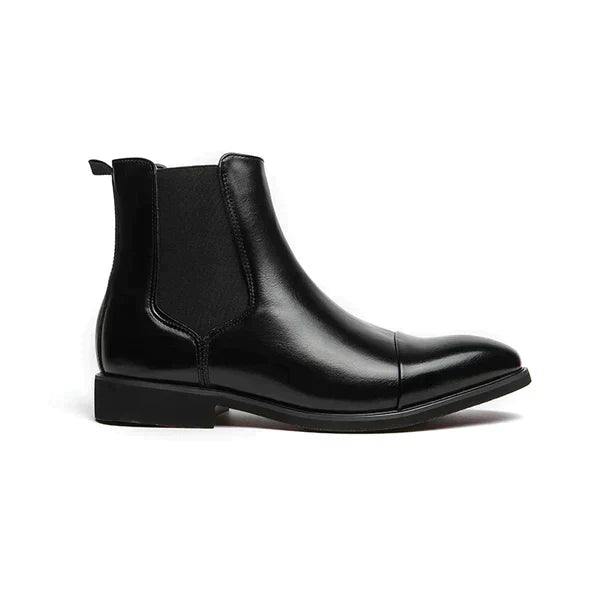 Bottes élégantes rouges pour hommes, combinant confort supérieur et un style classique chic.