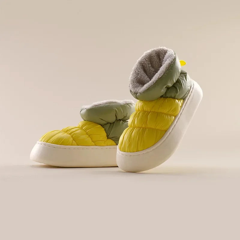 Bottes imperméables chaudes unisexe pour hommes et femmes, idéales pour l'hiver et la neige.