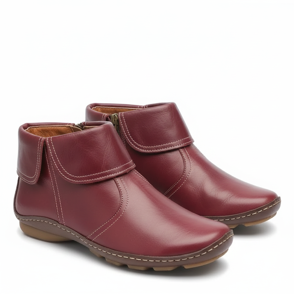 Bottes Leila femme élégantes, imperméables et antidérapantes, parfaites pour l'automne-hiver. Confort et style moderne.