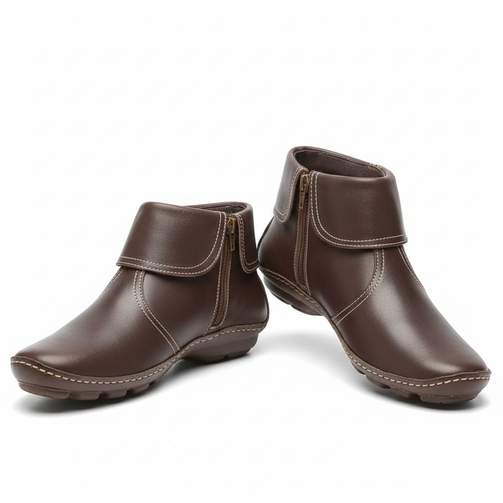 Bottes Leila femme avec zip, imperméables et antidérapantes. Confortables et élégantes pour automne et hiver.