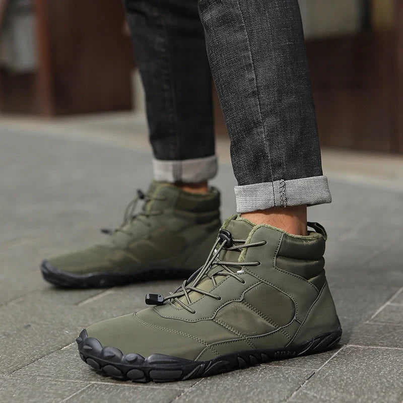 Bottes de randonnée hivernales unisexes, imperméables et antidérapantes, parfaites pour le trekking et l'extérieur.