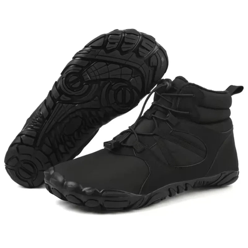 Bottes pieds nus antidérapantes, imperméables, chaudes, parfaites pour neige et terrains glissants.