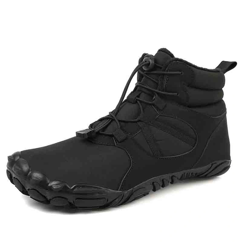 Bottes kaki pieds nus unisexe, imperméables et chaudes, pour l'hiver et la randonnée en neige avec adhérence.