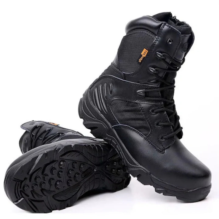 Bottes tactiques hommes haute performance, conçues pour randonnée et usage militaire.