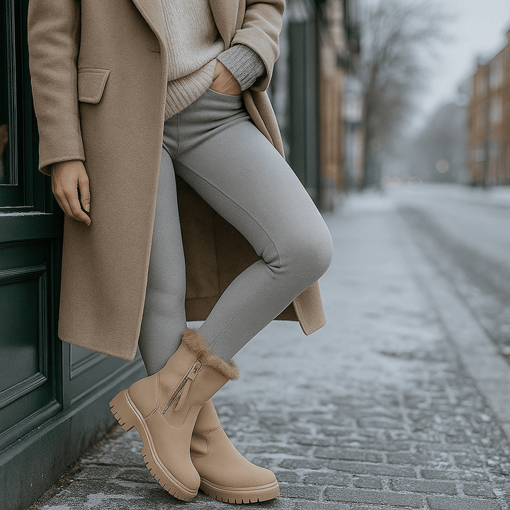 Bottes thermiques pour femme, conçues pour le confort et la chaleur hivernale, style élégant et durable.