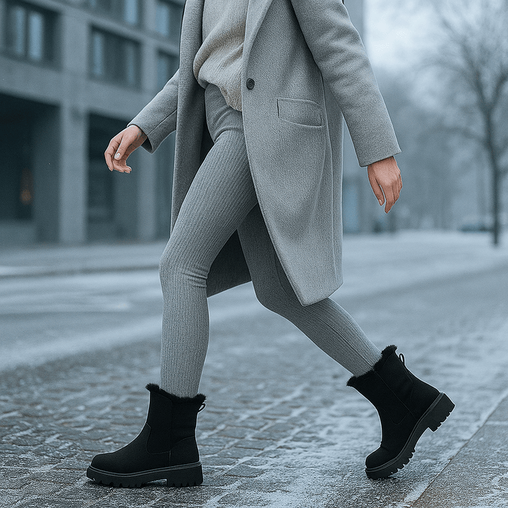Chaussures chaudes et confortables pour femme, bottes thermiques idéales pour un hiver mode et sans frissons.