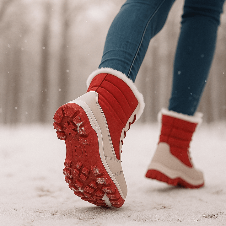 Chaussures hiver femmes: bottes matelassées Liorne noires. Thermiques, confortables et excellente adhérence.