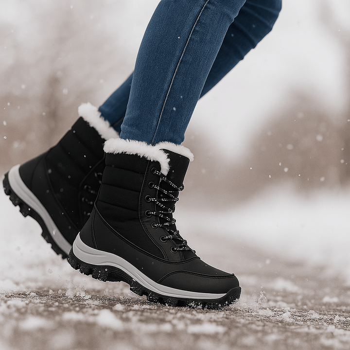 Bottes thermiques matelassées Liorne pour femmes, chaussures d'hiver chaudes et confortables.