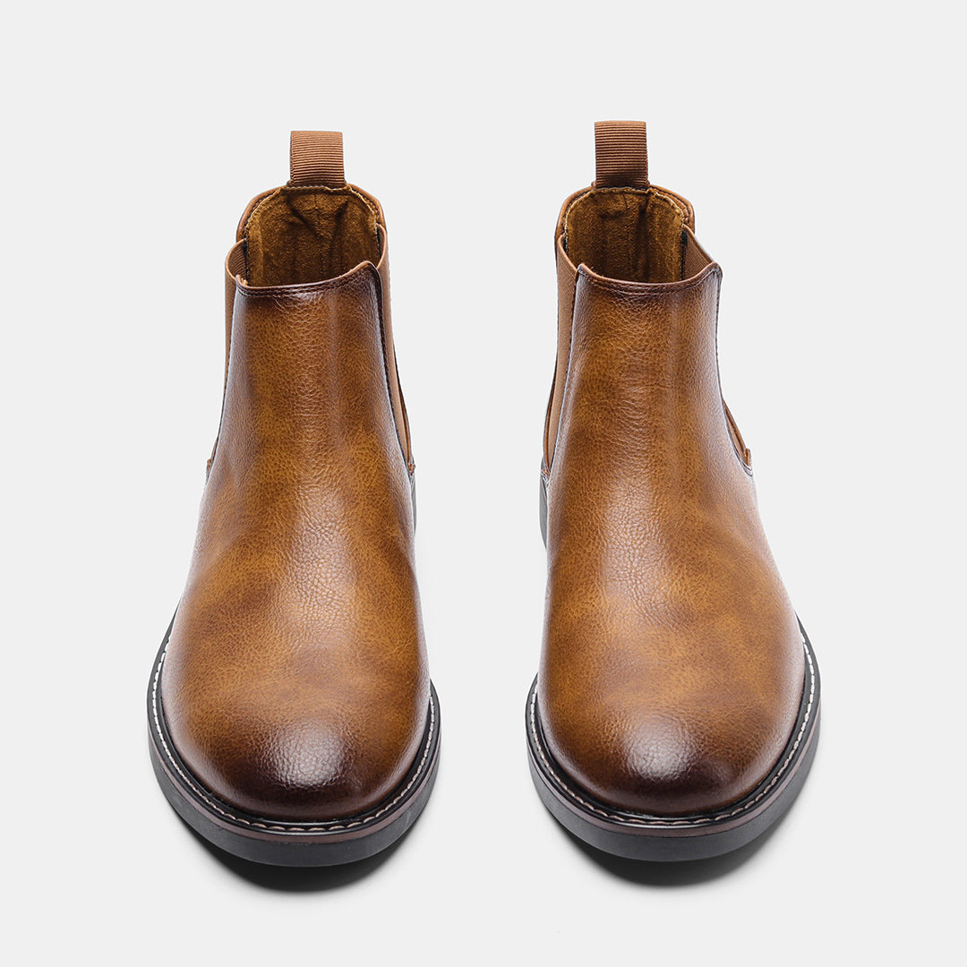 Bottines Chelsea homme, style classique.  Cuir, confortables et élégantes.