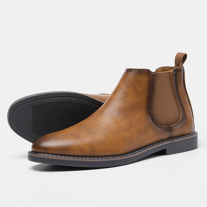 Bottines Chelsea homme, style classique.  Cuir, confortables et élégantes.