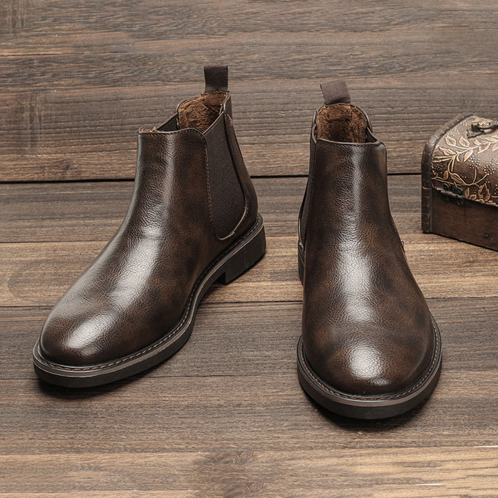 Bottines Chelsea homme, style classique.  Cuir, confortables et élégantes.