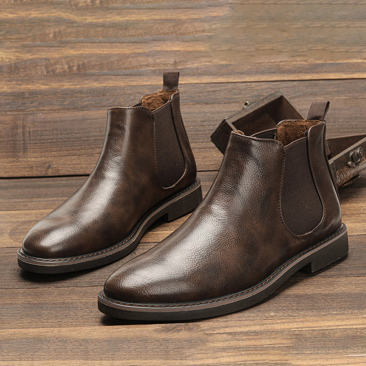 Bottines Chelsea homme, style classique.  Cuir, confortables et élégantes.