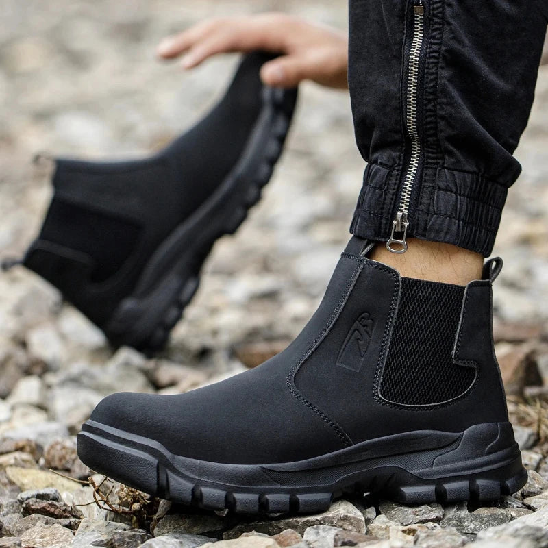 Élégantes bottines Chelsea de sécurité montantes pour hommes et femmes. Confort et protection au quotidien.