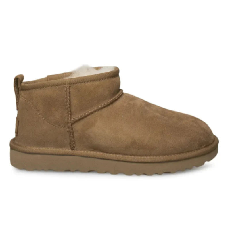 Bottines mode hiver femme en suédine, élégantes et chaudes, confortables pour le quotidien.