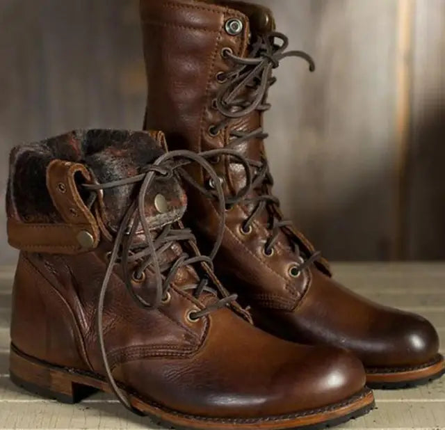 Bottines d'hiver Lolita élégantes pour femmes, à lacets, offrant chaleur et confort. Idéales pour un style chic.