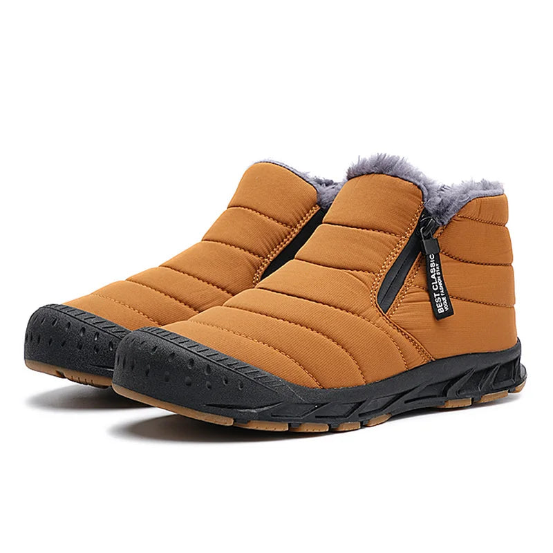 Semelle antidérapante des bottines d'hiver, conçue pour une adhérence maximale sur la neige et la glace.