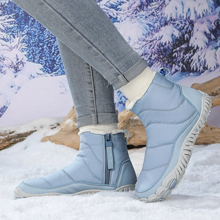 Chaussures d'hiver confortables pieds nus, chaudes et imperméables, idéales pour la marche en ville ou en montagne.