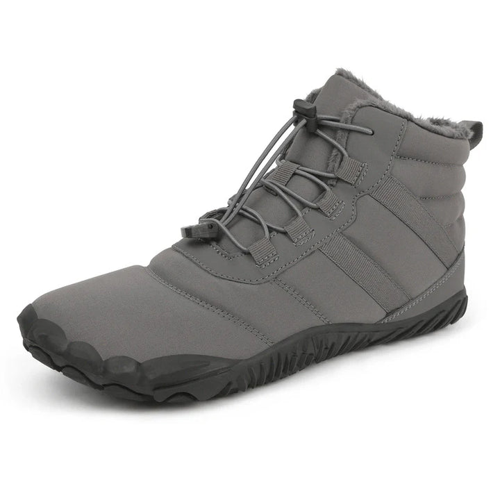 Bottines chaudes unisexes offrant un confort pieds nus exceptionnel pour l'hiver et les activités extérieures.
