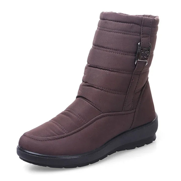 Bottines de neige femme chaudes et imperméables à plateforme pour un confort optimal en hiver.