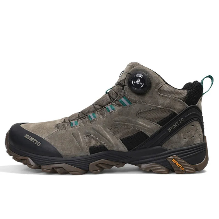 Bottines de randonnée homme imperméables, laçage rotatif rapide pour montagne et aventure en extérieur.
