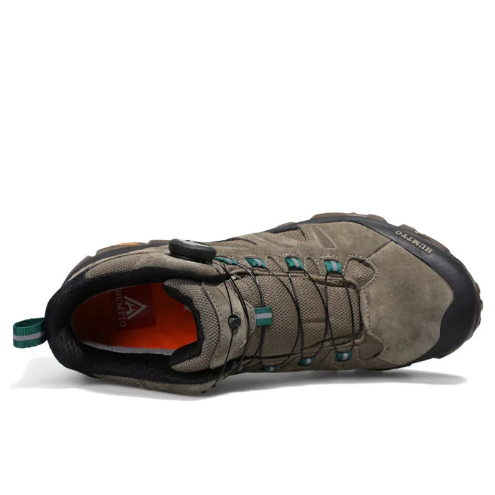 Bottes randonnée homme imperméables avec système de laçage rotatif, semelle antidérapante pour l'hiver.