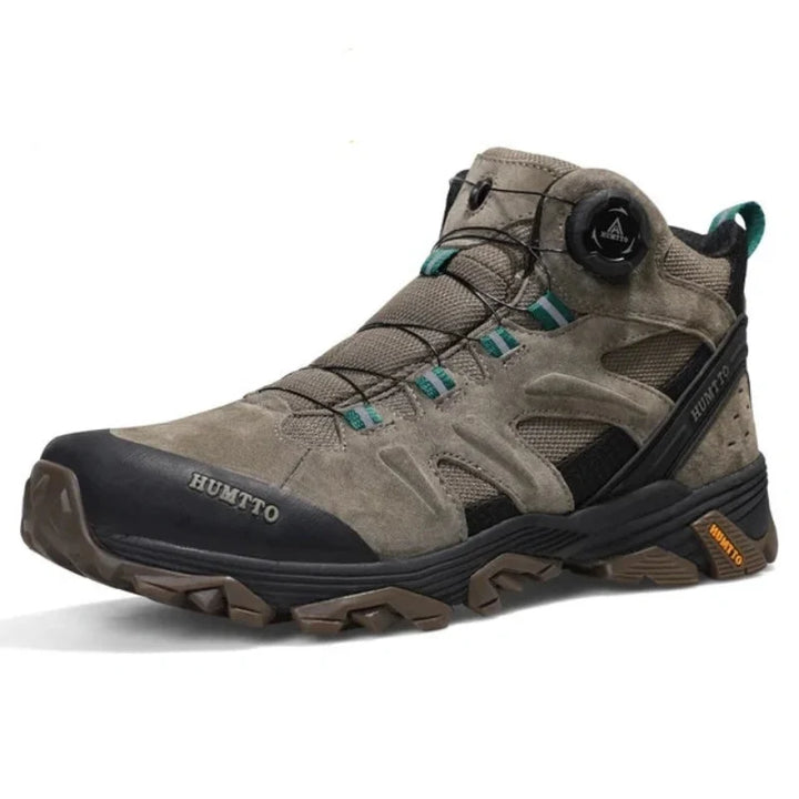 Chaussures de marche homme, imperméables et robustes, laçage rotatif pour sentiers difficiles et hiver.