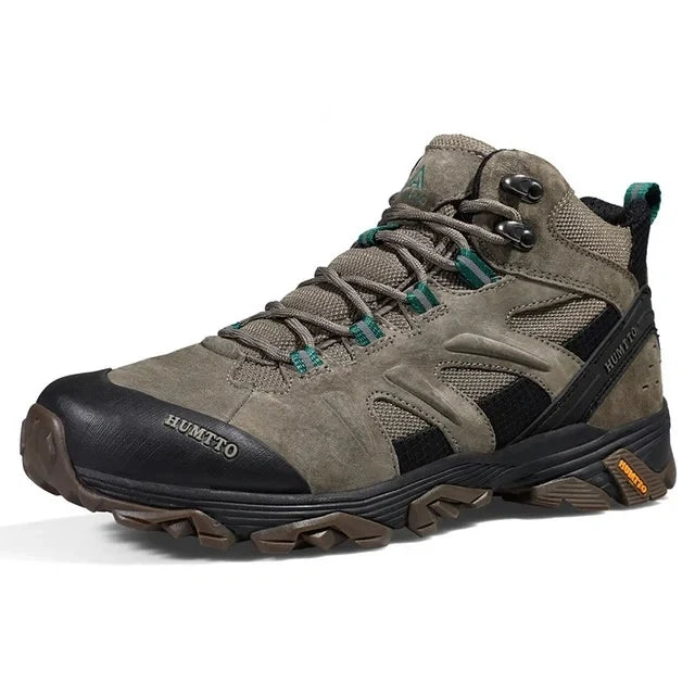 Bottines de randonnée imperméables et respirantes pour hommes, idéales pour le trekking en montagne et l'aventure outdoor.