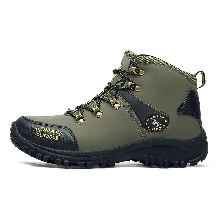 Bottines de randonnée unisexes robustes, imperméables et antidérapantes pour trekking et sentiers.