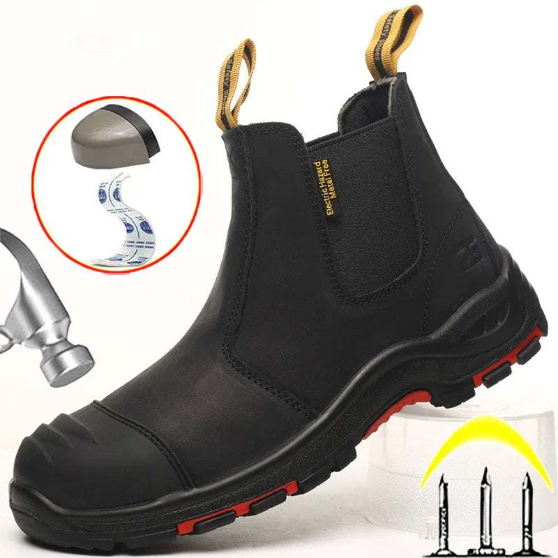 Bottines de sécurité unisexe à enfiler. Design moderne, légèreté et protection optimales.