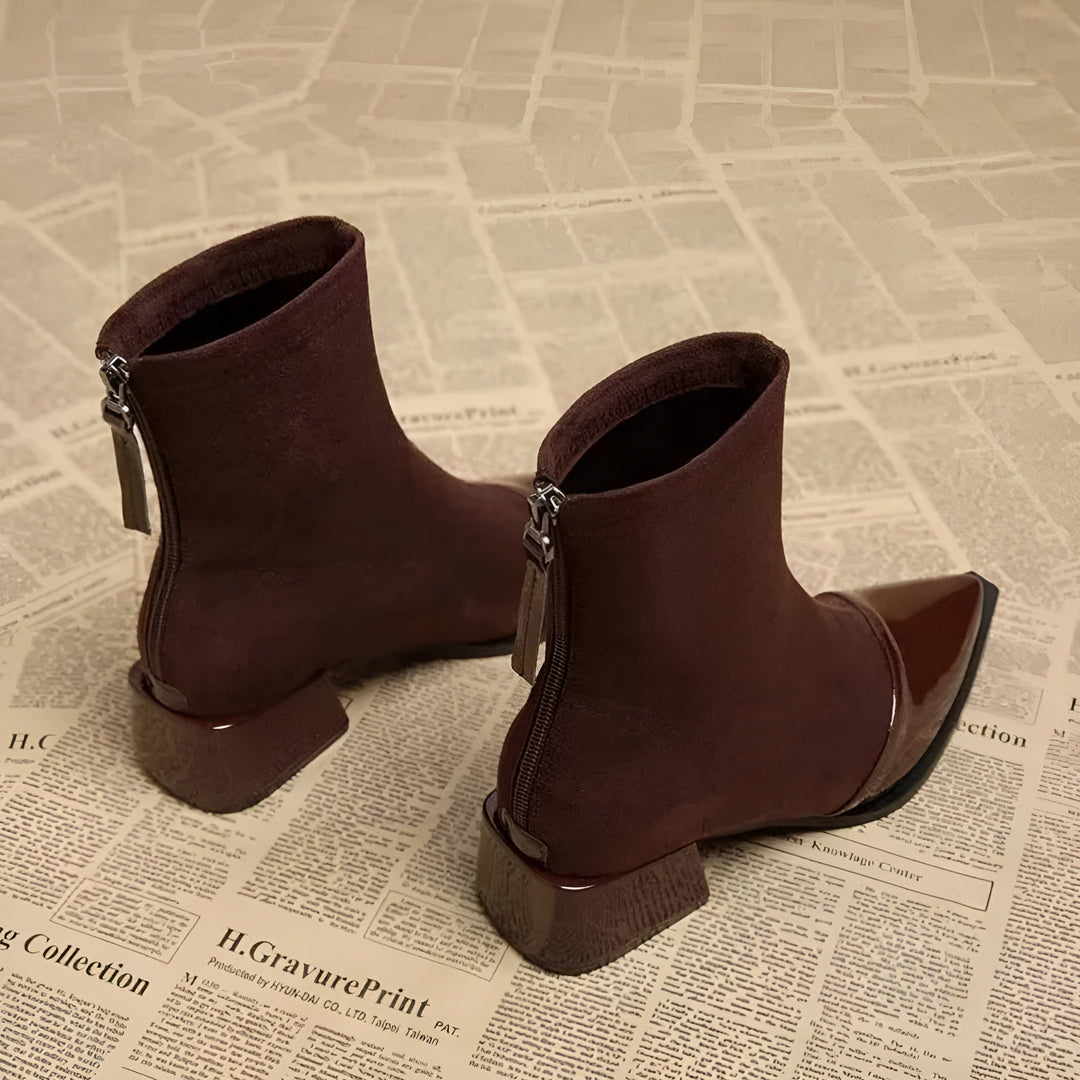 Bottines femme automne polyvalentes, talon bloc stable, style chic et raffiné pour toute occasion.