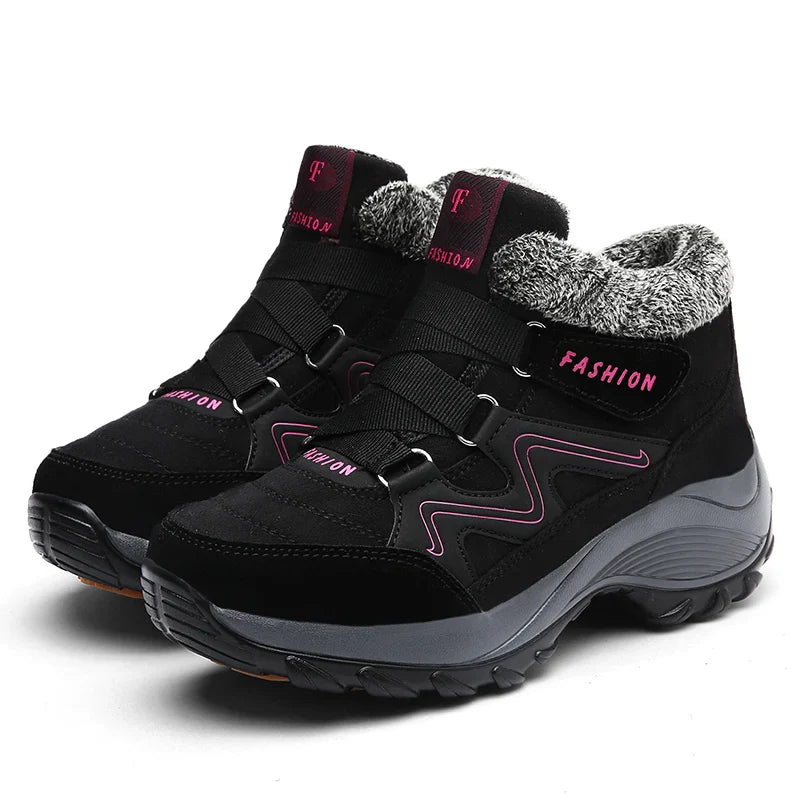 Bottines hiver élégantes femmes, chaudes, antidérapantes, confortables pour les jours froids.